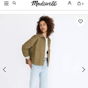 MADEWELL • NWT Baylow Cropped Chore Jacket Size Small